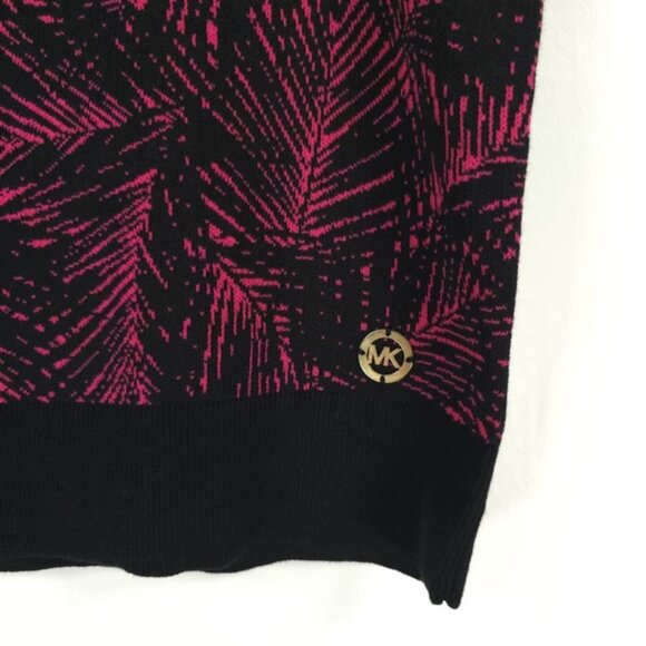 NWT MICHAEL KORS Women‎ Two Pieces Set Top/Skirt Knit Electric Pink/Black - Picture 9 of 12